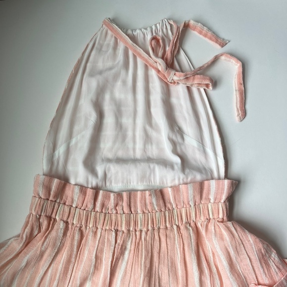 Mara Hoffman Linen Halter Pink Stripe Maxi Dress - Picture 6 of 13